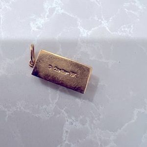 Cartier 18k Yellow Gold Ingot 1/4oz Gold Brick Pendant.